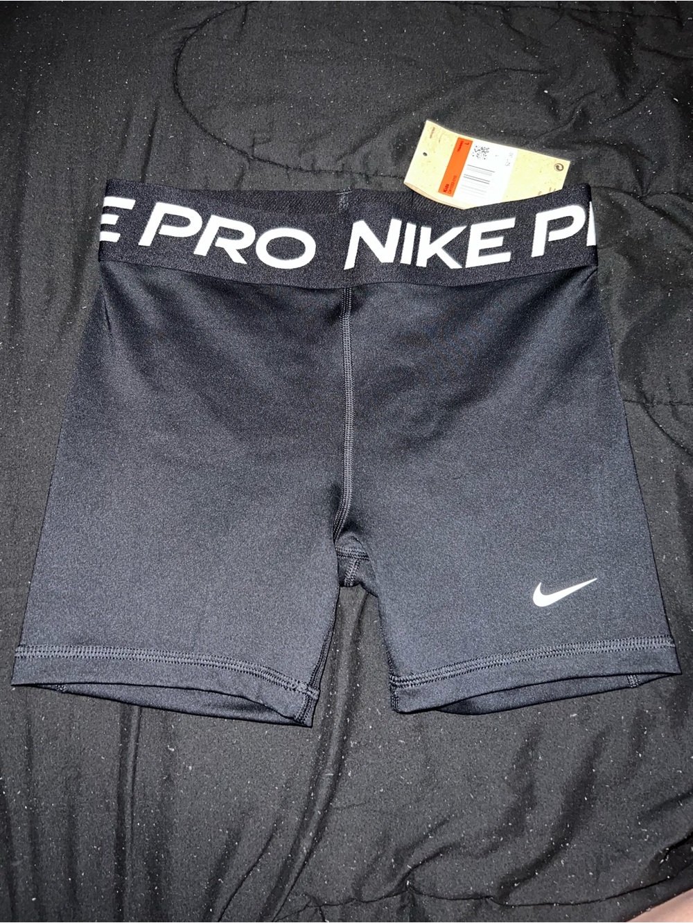 Nike Pro Black Girl’s Bike Shorts with Branded Waistband